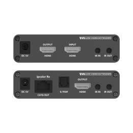 Kit Extensor HDMI hasta 700 metros con Conexión en Cascada / 4K @ 60 Hz/ 70 metros PTP con Cat 6, 6a y 7 / IPCOLOR /