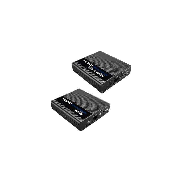Kit Extensor HDMI hasta 700 metros con Conexión en Cascada / 4K @ 60 Hz/ 70 metros PTP con Cat 6, 6a y 7 / IPCOLOR /