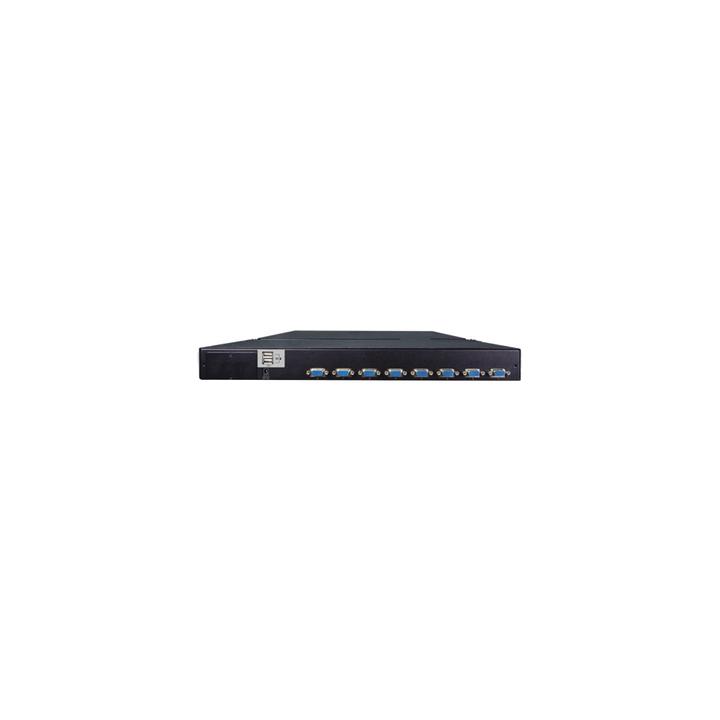 Switch KVM con Monitor de 17"con Teclado y Trackpad para Rack de 1U de Cuatro Postes, 8 Puertos VGA Para Acceder y