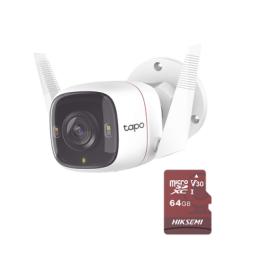 Kit de Cámara IP Wi-Fi / Incluye 1 Pieza Modelo TAPO-C320WS  /  Utiliza La App Tapo / 1 Memoria Micro SD Modelo Mod