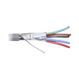 Bobina de 305 Metros (1000 Pies) de Cable 8 Conductores, 22 AWG, Tipo CMR, de Color Gris para Aplicaciones en Alarmas
