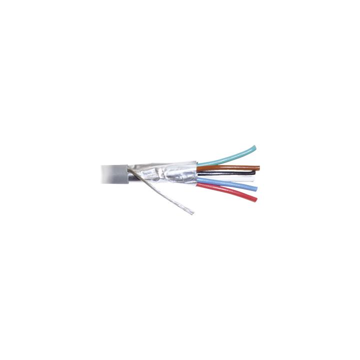 Bobina de 305 Metros (1000 Pies) de Cable 8 Conductores, 22 AWG, Tipo CMR, de Color Gris para Aplicaciones en Alarmas