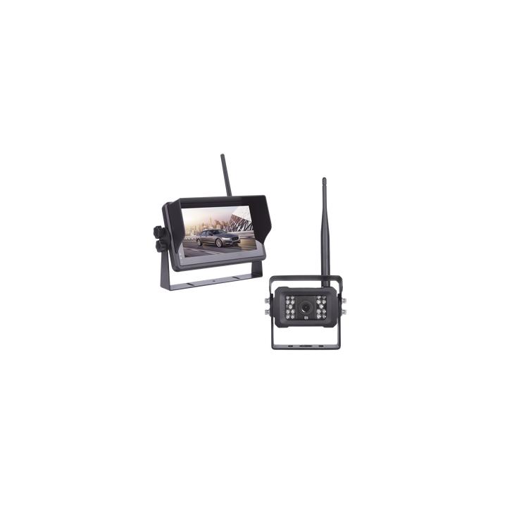 Sistema Profesional Inalámbrico de Cámara de Reversa Infrarroja y Monitor Touch de 7" para Vehículos de Trabajo y