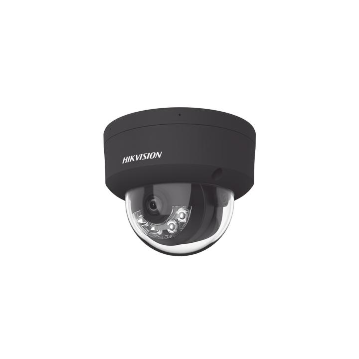 Domo IP 4 Megapixel / Color Negro / Lente 2.8 mm / Dual Light (30 mts Luz Blanca + 30 mts IR) / 2 Micrófonos
