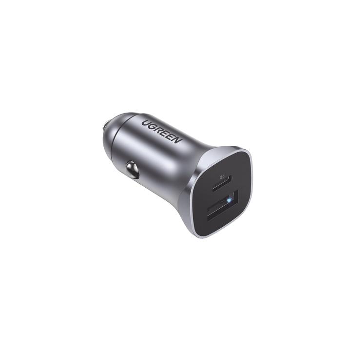 Cargador de Auto 24W | Puerto USB-A y USB-C | Carga Rápida | Compatible con Vehículos de 12 y 24 VCD | PD3.0 + QC3.0