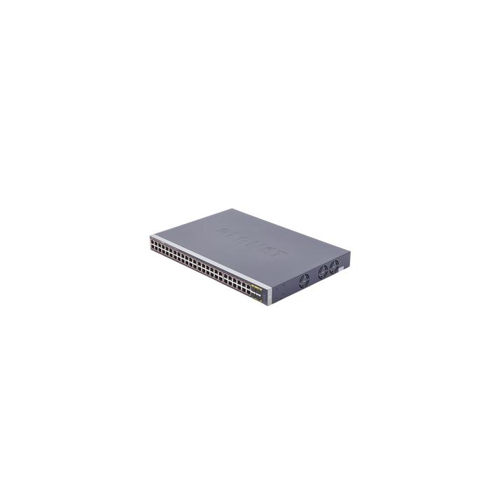 Switch Administrable de 48-Puertos 10/100/1000T 802.3at PoE + 4-Puertos 100/1000BASE-X SFP / 440W