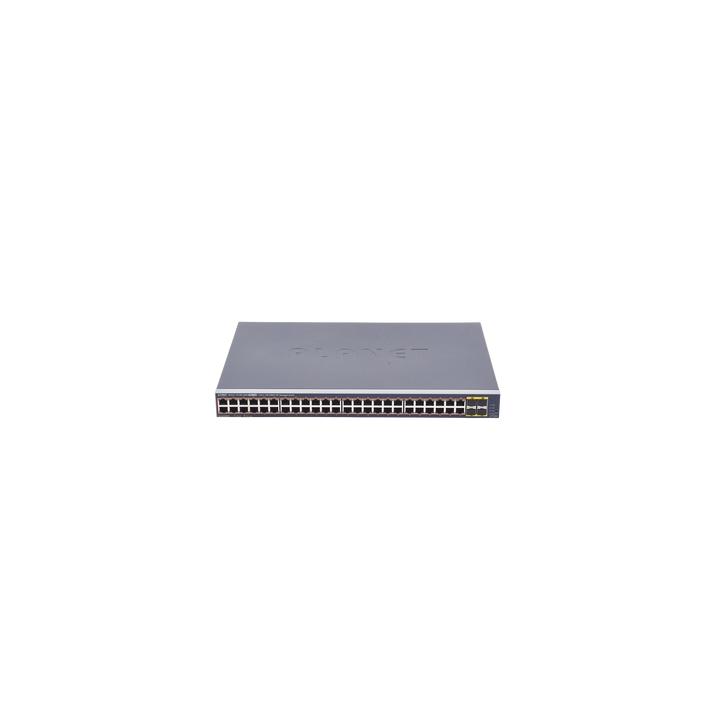 Switch Administrable de 48-Puertos 10/100/1000T 802.3at PoE + 4-Puertos 100/1000BASE-X SFP / 440W