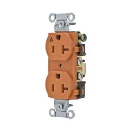 Contacto Dúplex Conexión a Tierra Aislada/ 20 A 125 V/ 2 polos 3 Hilos/ Color naranja/ Nema 5- 20R/ Grado Comercial.