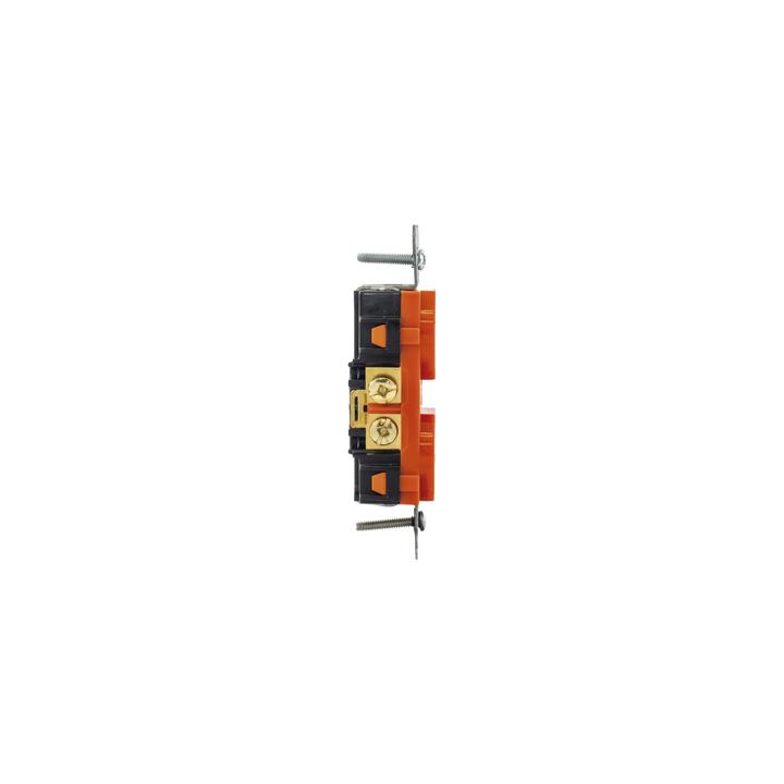 Contacto Dúplex Conexión a Tierra Aislada/ 20 A 125 V/ 2 polos 3 Hilos/ Color naranja/ Nema 5- 20R/ Grado Comercial.