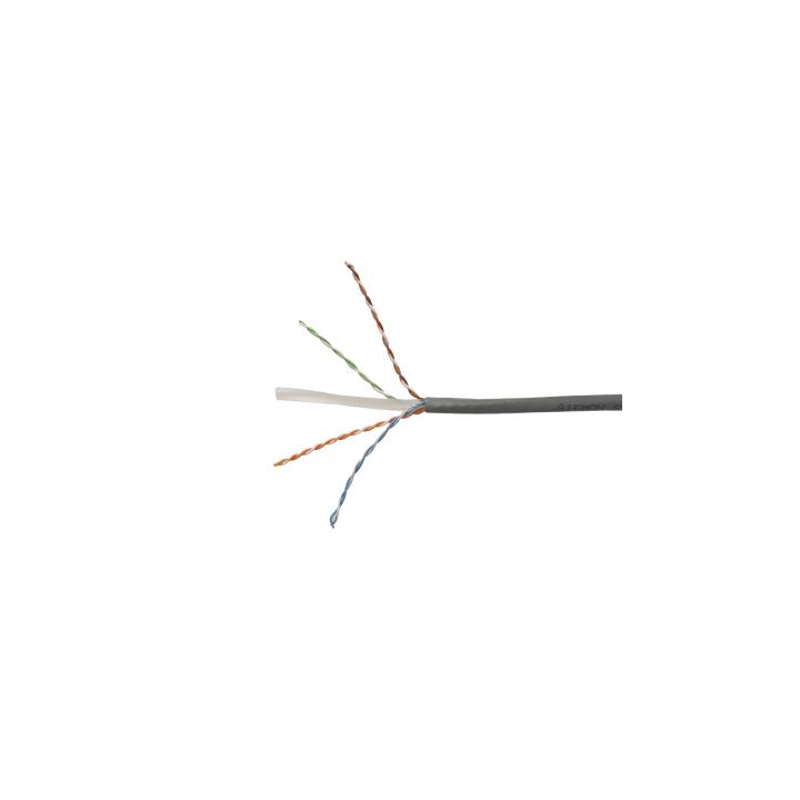 Bobina de Cable UTP Reelex, de 4 Pares, Desempeño Cat6, PVC (CM), Color Gris, 24 AWG, 305 Metros (1000 Pies)