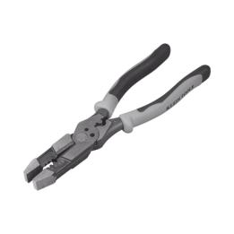 Pinza Híbrida con Ponchadora de 8". Pela Cable Sólido de 10-14 AWG y Cable Trenzado de 12-16 AWG