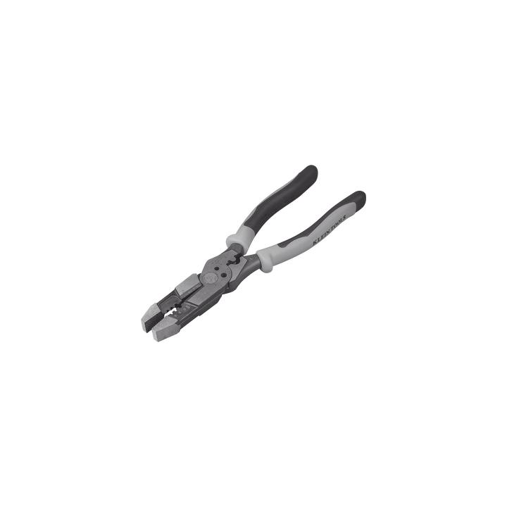 Pinza Híbrida con Ponchadora de 8". Pela Cable Sólido de 10-14 AWG y Cable Trenzado de 12-16 AWG