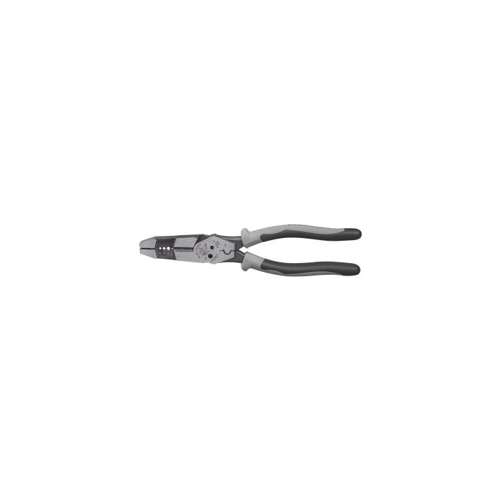 Pinza Híbrida con Ponchadora de 8". Pela Cable Sólido de 10-14 AWG y Cable Trenzado de 12-16 AWG