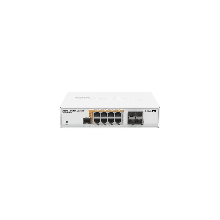 Cloud Router Switch Administrable L3, 8 puertos 10/100/1000 Mbps c/PoE Pasivo ó 802.3af/at, 4 Puertos SFP