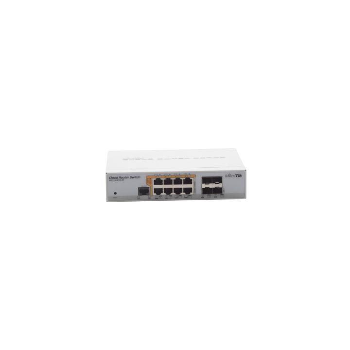 Cloud Router Switch Administrable L3, 8 puertos 10/100/1000 Mbps c/PoE Pasivo ó 802.3af/at, 4 Puertos SFP