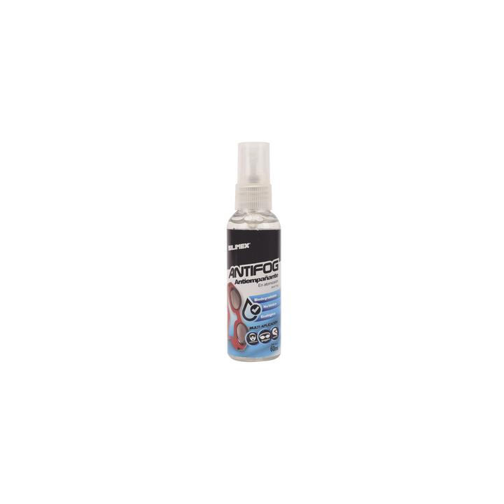 Antiempañante, ideal para eliminar problemas de empañamiento en googlees, mascaras, cascos, lentes, bote 60 ml