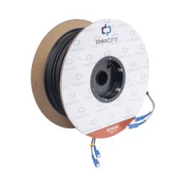 Carrete de Fibra Óptica Monomodo con Conectores SC-SC Duplex, Reforzada con Kevlar, de 100 Metros (328.08 Pies)