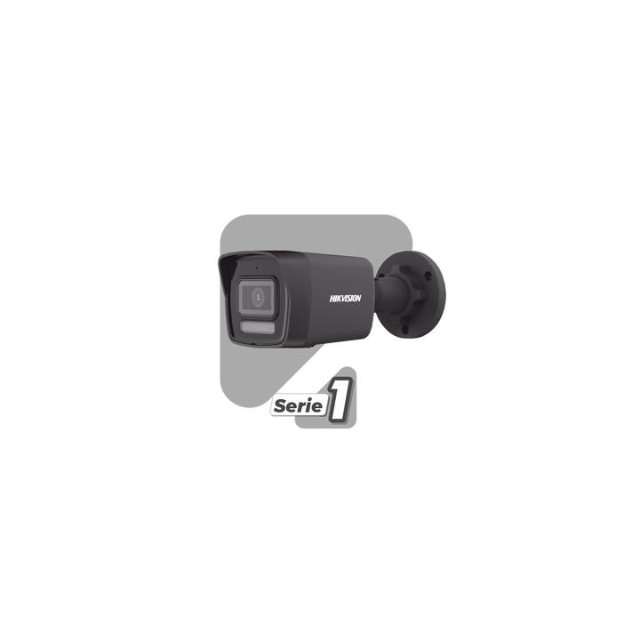 [Dual Light] Bala IP 4 Megapixel / Color Negro /  Lente 2.8 mm / 30 mts IR + 30 mts Luz Blanca / Micrófono Integrado /