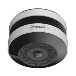 (HikFire) Mini Fisheye IP 4 Megapixel con Detector de Humo Puntual  / Autónomo / Entrada y Salida de Alarma / 15 mts