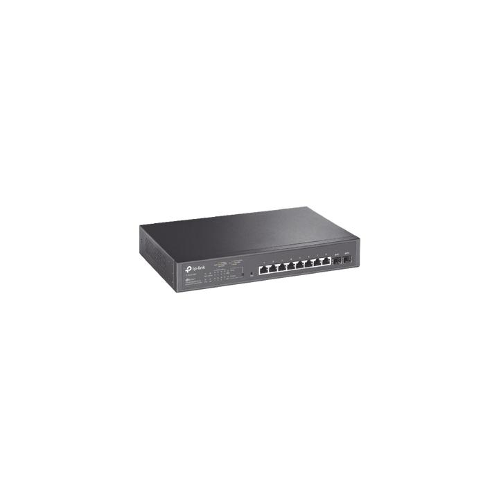 Switch PoE JetStream SDN Administrable 8 puertos 10/100/1000 Mbps + 2 puertos SFP, 8 puertos PoE, 150W, administración