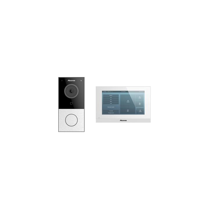 Kit de Videoportero Akuvox WIFI/ Monitor Linux de 7 Pulgadas/ 100% en la Nube / POE / Bluetooth / NFC / Lector de