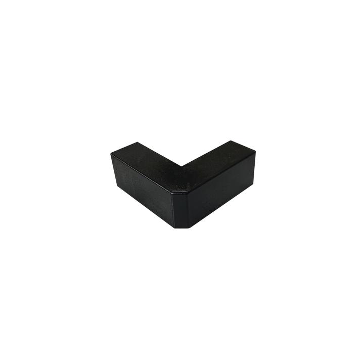 Esquinero Exterior Color Negro de PVC Auto Axtinguible, Para Canaleta TMK-1720-N-CC (5210-02003)