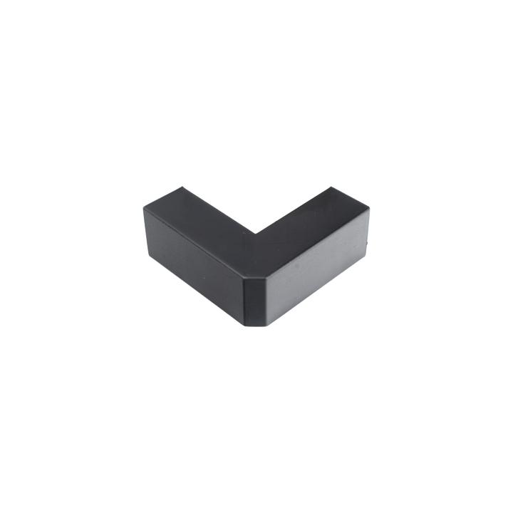 Esquinero Exterior Color Negro de PVC Auto Axtinguible, Para Canaleta TMK-1720-N-CC (5210-02003)