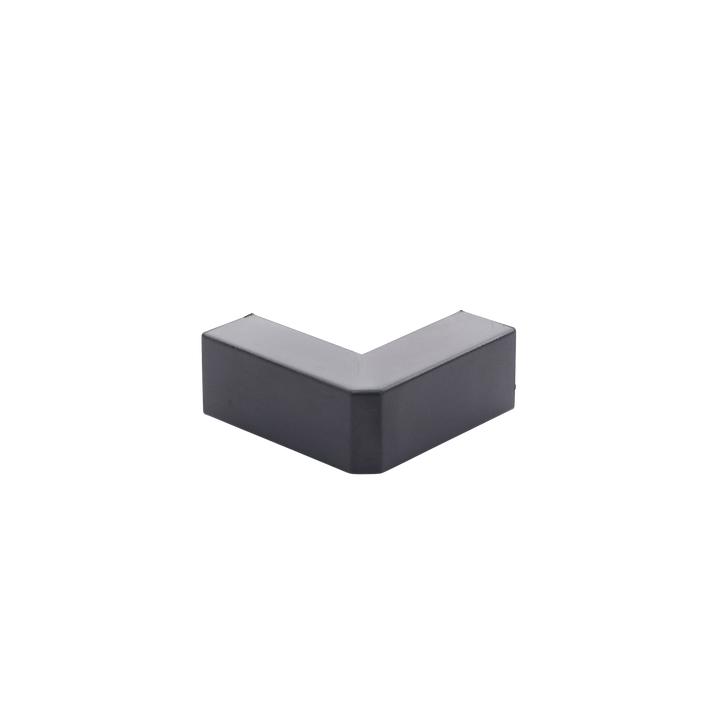 Esquinero Exterior Color Negro de PVC Auto Axtinguible, Para Canaleta TMK-1720-N-CC (5210-02003)