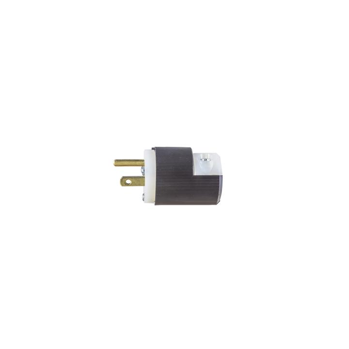Clavija Entrada Recta/ 15A 125V/ 2 Polos 3 Hilos/ Nema 5-15P/ Grado Industrial- Comercial.