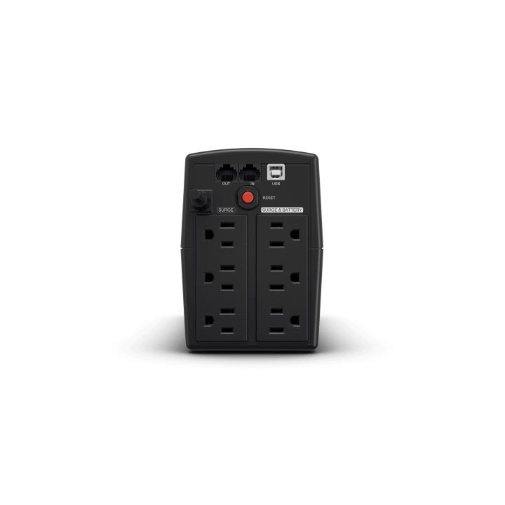 UPS de 900 VA/420 W, Topología Línea Interactiva, Entrada 120 Vca NEMA 5-15P, y 6 Salidas NEMA 5-15R, Con Regulador