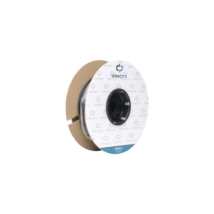 Carrete de Fibra Óptica Monomodo con Conectores LC-LC Duplex, Reforzada con Kevlar, de 50 Metros (164.04 Pies), Para