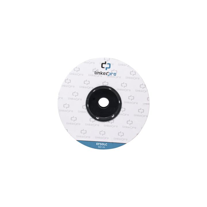 Carrete de Fibra Óptica Monomodo con Conectores LC-LC Duplex, Reforzada con Kevlar, de 50 Metros (164.04 Pies), Para