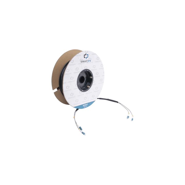 Carrete de Fibra Óptica Monomodo con Conectores LC-LC Duplex, Reforzada con Kevlar, de 50 Metros (164.04 Pies), Para