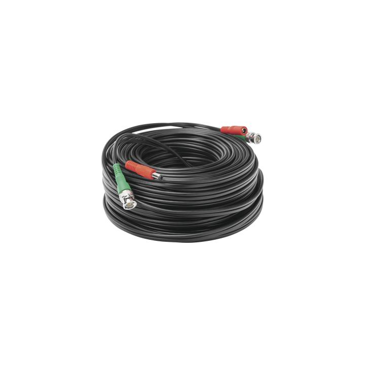 Cable Coaxial (BNC RG59) + Alimentación / SIAMES / 30 Metros (98.43 Pies) / 100% COBRE / Para Cámaras 4K / Uso
