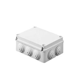 Caja Estanca de PVC Para Derivación y Conexión, 12 Entradas, Tapa Atornillada, 240x190x90 mm (Área interna), Uso