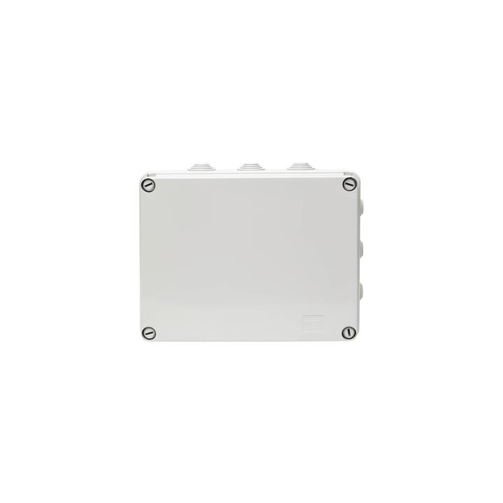 Caja Estanca de PVC Para Derivación y Conexión, 12 Entradas, Tapa Atornillada, 240x190x90 mm (Área interna), Uso