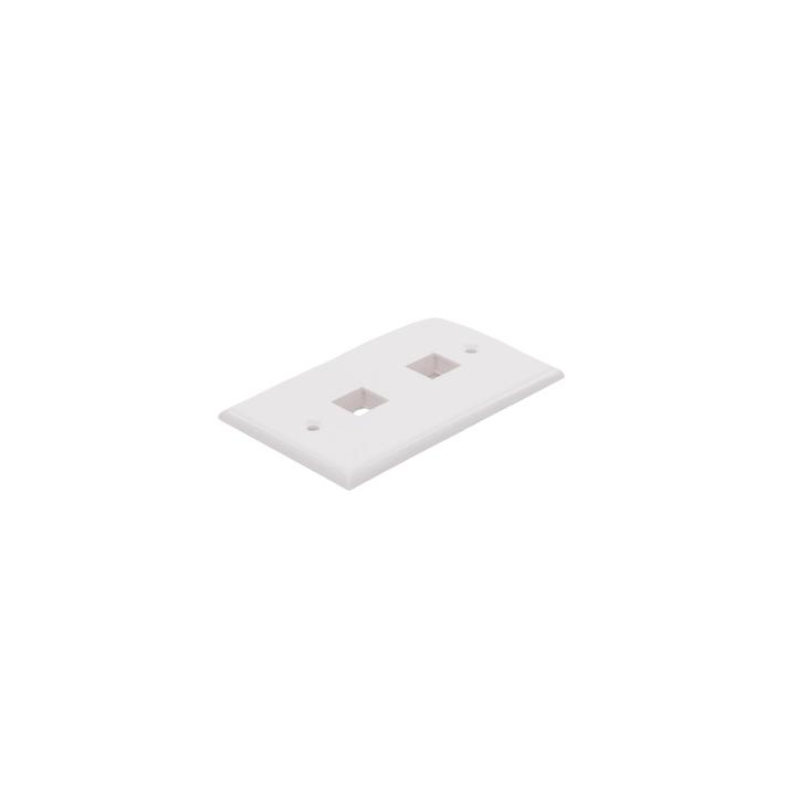 Placa de Pared de 2 Puertos, Keystone, Color Blanco