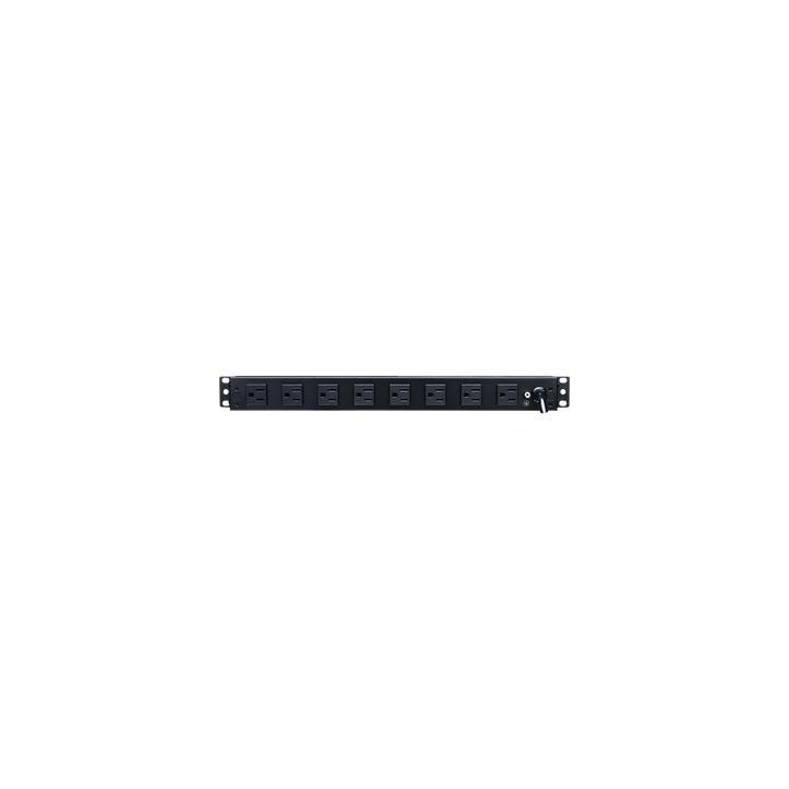 PDU Básico Para Distribución de Energía, Con 8 Tomas NEMA 5-15R Traseras y 2 Tomas 5-15R Frontales, 1UR, 15 Amp, 120