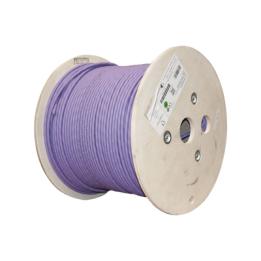 Bobina de Cable Blindado S/FTP de 4 Pares, Cat7A, Inmune a Ruido e Interferencias, LS0H (Bajo Humo, Cero Halógenos),