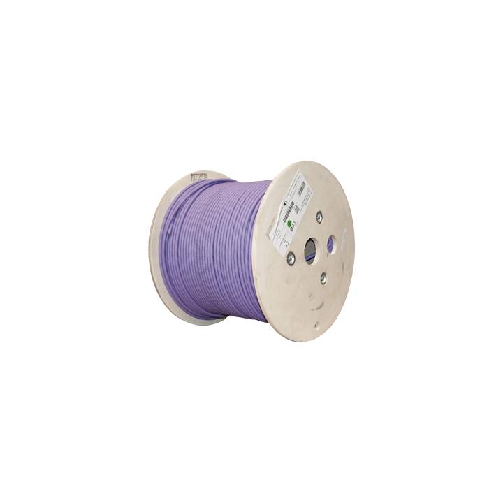 Bobina de Cable Blindado S/FTP de 4 Pares, Cat7A, Inmune a Ruido e Interferencias, LS0H (Bajo Humo, Cero Halógenos),