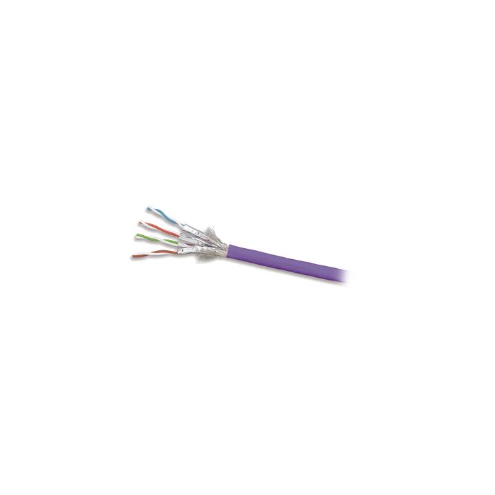 Bobina de Cable Blindado S/FTP de 4 Pares, Cat7A, Inmune a Ruido e Interferencias, LS0H (Bajo Humo, Cero Halógenos),