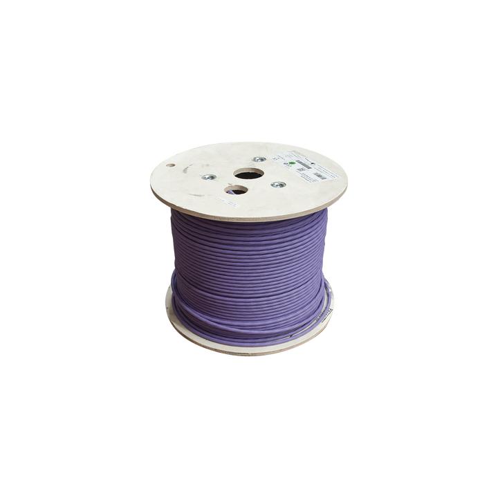 Bobina de Cable Blindado S/FTP de 4 Pares, Cat7A, Inmune a Ruido e Interferencias, LS0H (Bajo Humo, Cero Halógenos),