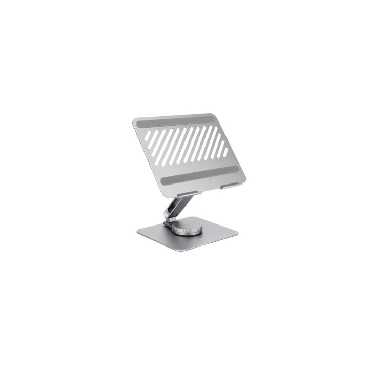 Soporte Giratorio de Aluminio para Laptop | Giratorio 360° | Función de Bloqueo | Soporta Laptops de 10 a 17.3''|