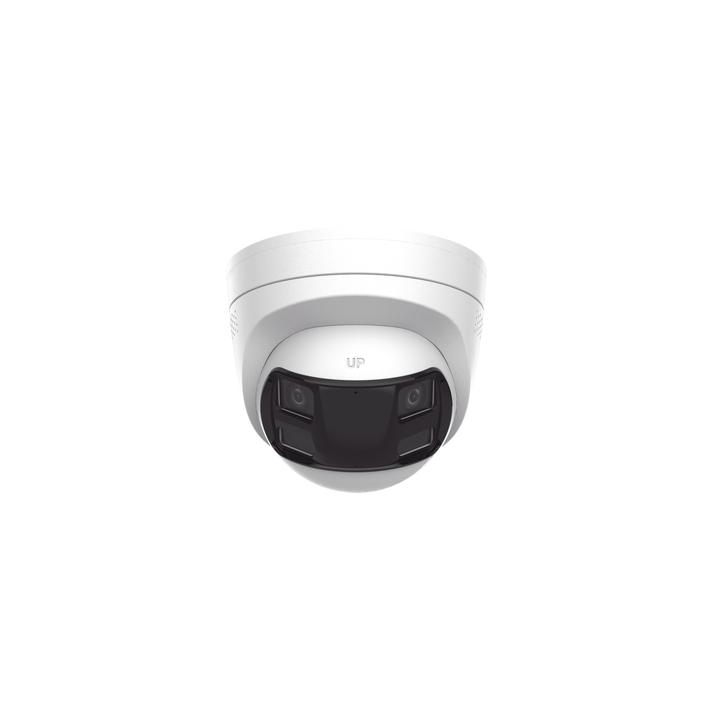 [Dual Light] Turret IP 8 Megapixel / Imagen Panorámica 180°/ PoE / Micrófono y Bocina Integrado / Exterior IP67 /