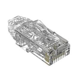 Plug RJ45 Cat6/6A, Para Cable UTP de Calibre 28 AWG (Diámetro Reducido), Chapado en Oro de 50 Micras, Paquete de 100