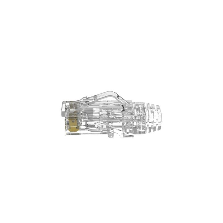 Plug RJ45 Cat6/6A, Para Cable UTP de Calibre 28 AWG (Diámetro Reducido), Chapado en Oro de 50 Micras, Paquete de 100
