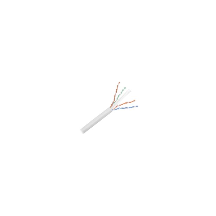 Bobina de Cable UTP de 305 Metros (1000 Pies) de Cobre, NetKey, Gris Claro, Categoría 6 (24 AWG), 1000Mbps, Riser