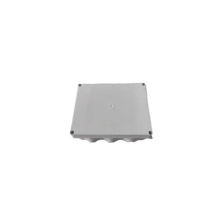 Caja de Conexiones Impermeable IP65, 10 Entradas, Dimensiones 200 x 155 x 80 mm, para Instalaciones Industriales,