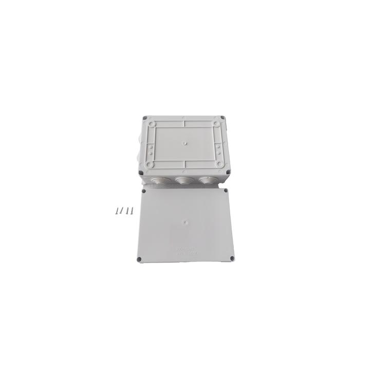 Caja de Conexiones Impermeable IP65, 10 Entradas, Dimensiones 200 x 155 x 80 mm, para Instalaciones Industriales,