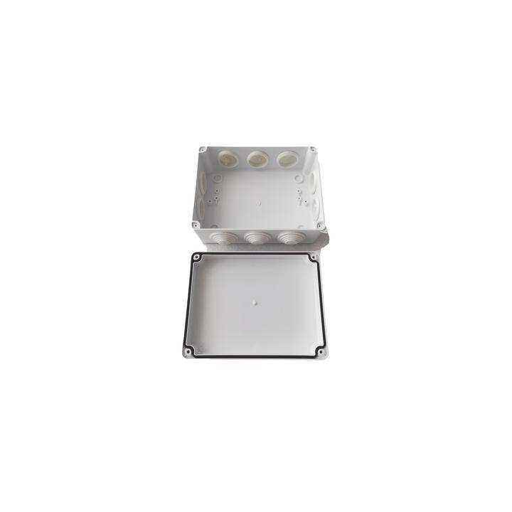 Caja de Conexiones Impermeable IP65, 10 Entradas, Dimensiones 200 x 155 x 80 mm, para Instalaciones Industriales,